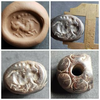 Wonderful Roman Garnet Stone Intaglio Stamp Seal Bead
