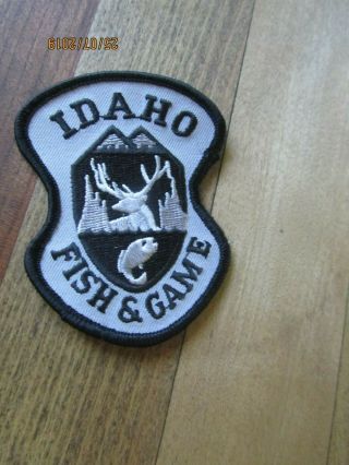 Set Of 2 - Vintage Grey Idaho Fish And Game Patch - - Rare Mini Patch