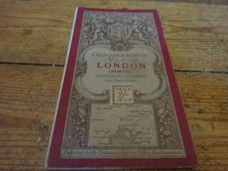 Vintage Ordnance Survey Map Of London With Ellis Martin Cover