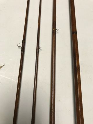 Vintage South Bend 8 1/2 ' Bamboo Fly Rod with extra tip & Canvas Case 4