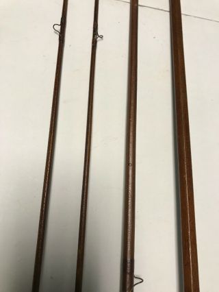 Vintage South Bend 8 1/2 ' Bamboo Fly Rod with extra tip & Canvas Case 5