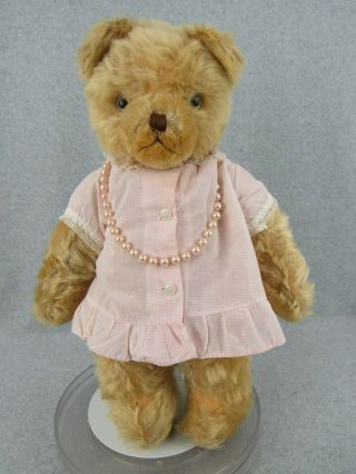 20 " Vintage Distressed Antique Style Mohair Jointed Teddy Bear