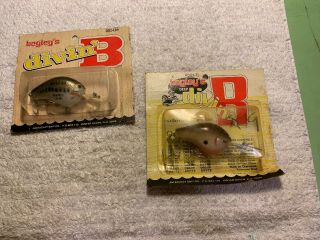 2 Bagley Db2 On Card Old Fishing Lures 7