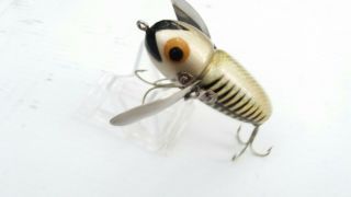 Find Old Heddon Crazy Crawler Gold Chin 2100 Silver Shore Minnow