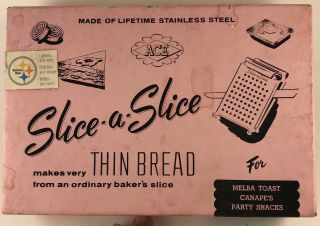 Vintage Antique 1940 - 50s Bread Slicer Utensil Slice - A - Slice Ace Mfg Chalfont,  Pa