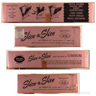 Vintage Antique 1940 - 50s Bread Slicer Utensil SLICE - A - SLICE ACE Mfg Chalfont,  PA 8