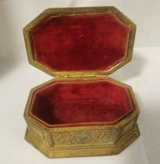Antique Jenning Brothers 1377 Bronze Jewelry Box