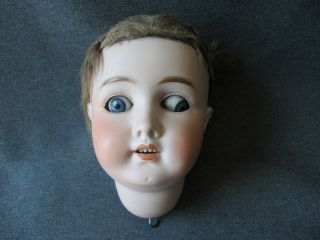 Antique Otto Ganz Germany Bisque Doll Head Only Open Mouth Marked
