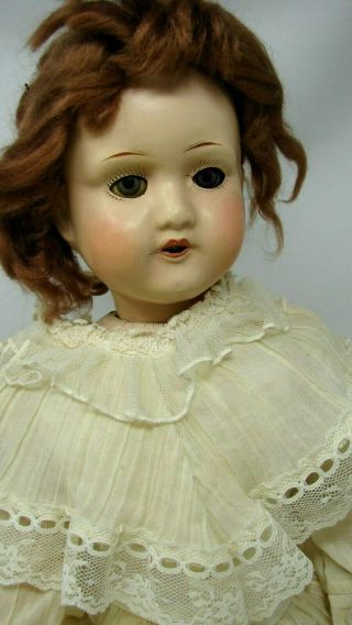 Antique 1920s 30s Composition Tin Eyes Ball Jointed 21 " Doll Treco Usa