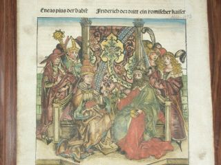 RARE Colored Nuremberg Chronicle Incunabula Leaf,  German Ed,  Page CCLXVIII,  1493 2