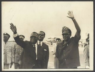 Presidents Tubman Of Liberia & Mobuto Of Congo 1967 Press Photo 6.  5” X 9”