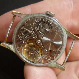 Vintage Soviet Russian POBEDA Red Twelve by 1MChZ mechanical watch 1948 7
