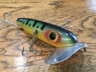 Vintage Fred Arbogast Musky Jitterbug Fishing Lure Antique Tackle Box Bait Bass 2