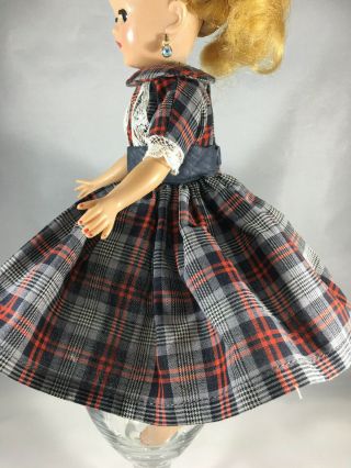2 Vintage Dresses for Jill - Plaid Dress w - Coat Outfit & Red w - Beret (No Doll) 3