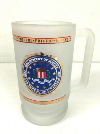 Fbi Federal Bureau Of Investigation Frosted Mug Heraldry Of The Fbi Seal