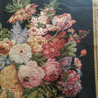 Huge Vintage Woven France Tapestry 57 " X 50 " Wall Hanging