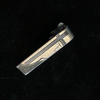 (b84) Vintage Sterling Silver Tie Bar Tie Clasp Jewelry Mens Fashion Small