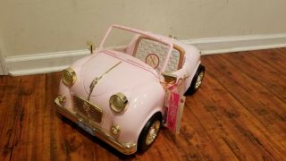 No Box Our Generation Driver Seat Retro Cruiser Pink Convertible With Doll