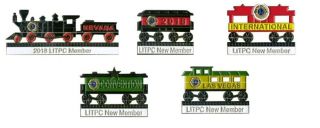 Lions Club Pins - Pin Trader - Litpc 2018 Las Vegas Member Train Set