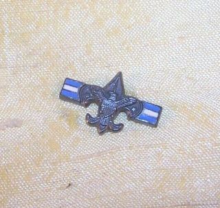 Vintage Boy Scouts / Bsa Small Pin,  Blue & White Enamel,  Eagle? 1960 