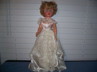 Vintage High Heeled Bride Doll Doll 19 " In Wedding Dress