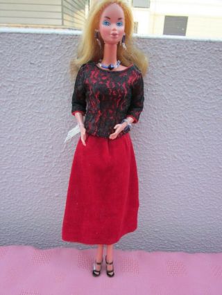 1978 VINTAGE KISSING BARBIE DOLL,  BLONDE HAIR,  FACE WEARING OUTFIT&SHOES 3