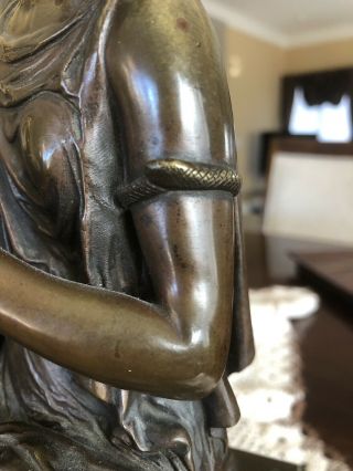 Bronze Sculpture Of Roman Mother And Son Signed Salmson 19 Century 3