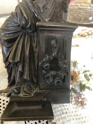 Bronze Sculpture Of Roman Mother And Son Signed Salmson 19 Century 7