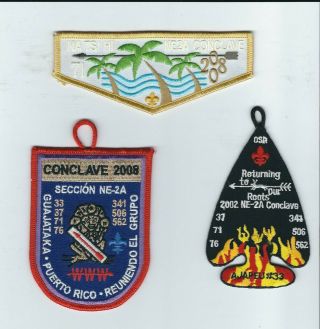 Boy Scouts Oa Section Ne - 2a Conclave 3 Patches 2002,  2008