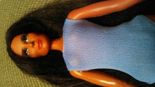 Mego Hallow Cher In Blue Swimsuit - Vintage 1970s Celebrity Barbie