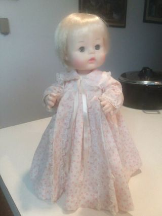 Vintage Madame Alexander 13 " Sweet Baby Doll In Nightgown 1965