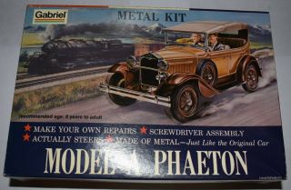 Vintage Gabriel (hubley) Model A Phaeton Metal Model Car Kit 4856 Unassembled