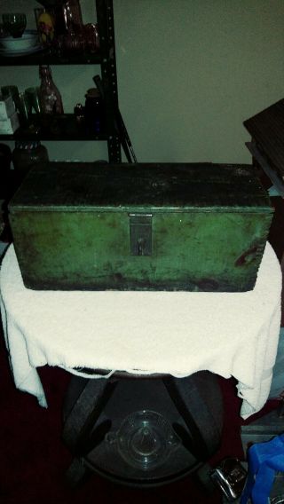 Vintage Antique Primitive Dovetail Explosive Wood Box With Lid&latch Estate Find