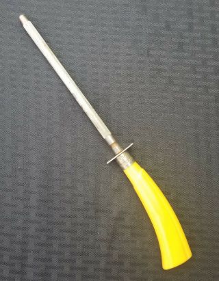 Cream Bakelite Sharpening Rod With Guard Steel Rod Sharpener