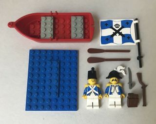 Lego Vintage Pirates - Imperial Guard Bluecoat Admiral With Soldier,  Boat.