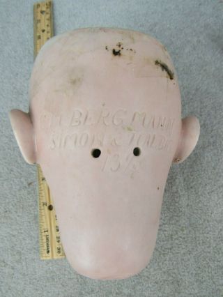 Lg Antique German Simon & Halbig bisque Doll head for repair Head Only w damage 2