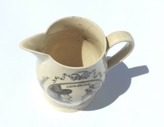 Antique English Creamware Courtship & Matrimony Jug - Slight Damage But Lovely 6
