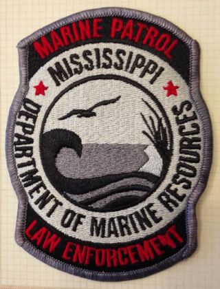 Mississippi Department Of Marine Resources Marine Patrol Law Enforcnment Patch