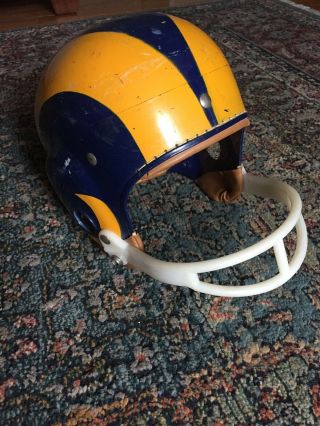 Vintage 60s MacGregor NFL Los Angeles Rams Football Helmet E68G Large 4