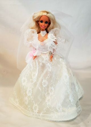 Vintage 1989 Mattel Bride Barbie Doll - Wedding Fantasy Barbie