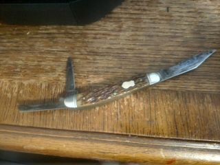 Vintage Pocket Knife - John Primble - Belknap - 3 Blade Bone Handle