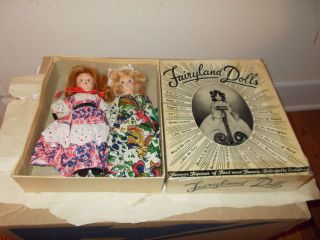 2 Vintage Fairyland Dolls - - Polly Put The Kettle On - Great Outfits - Arms Loos
