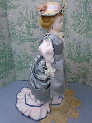 Exquisite 24” Antique Wax Over Paper Mache Lady Doll with Paperweight glass Eyes 6