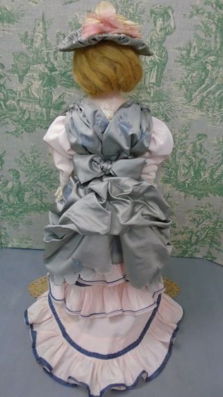 Exquisite 24” Antique Wax Over Paper Mache Lady Doll with Paperweight glass Eyes 7