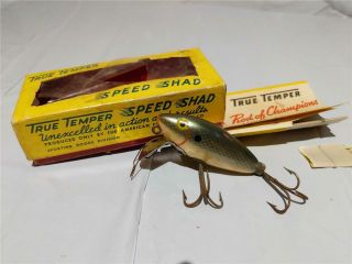 Vintage Old Fishing Lure True Temper Speed Shad Tackle Bait Minnow 100 Na