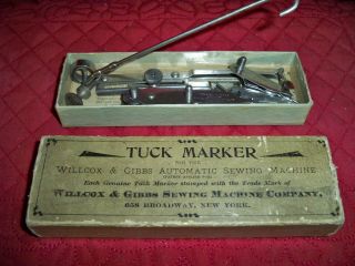Antique Willcox & Gibbs Sewing Machine Tuck Marker