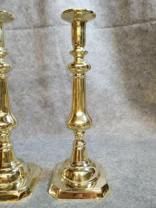 Virginia Metalcrafters / Harvin Brass Candlesticks,  12 1/2 inches tall. 2
