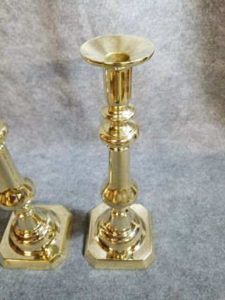 Virginia Metalcrafters / Harvin Brass Candlesticks,  12 1/2 inches tall. 3