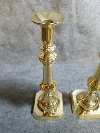 Virginia Metalcrafters / Harvin Brass Candlesticks,  12 1/2 inches tall. 4