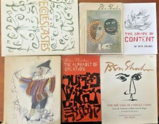 Ben Shahn 5 Books,  Vintage,  Art,  Philosophy.  Valuable (see Note)